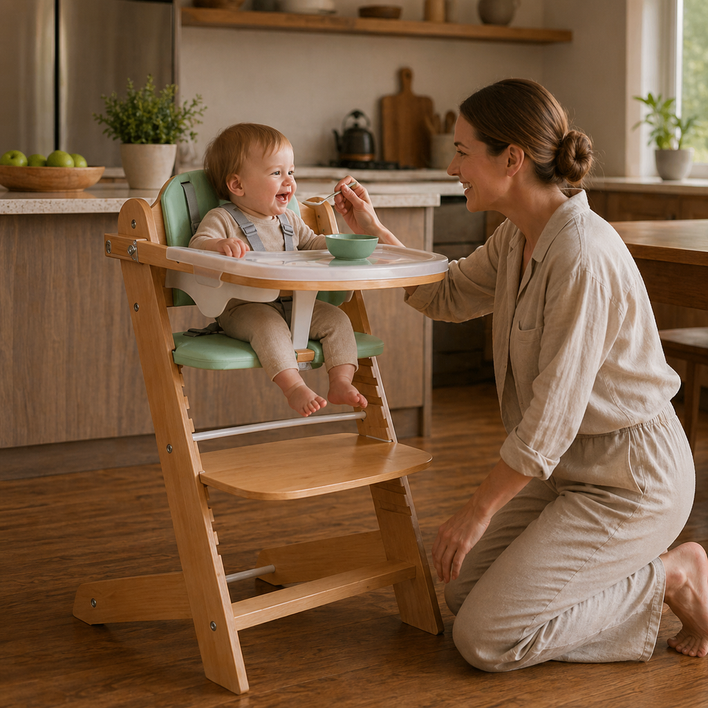 3 In 1 Convertible Baby High Chair With Adjustable Tray