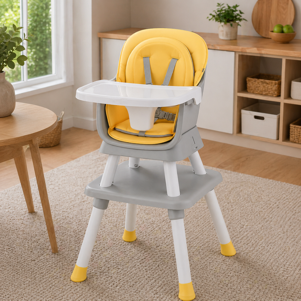 Toddler 8 In 1 High Chair Double Layer Cushions Multifunctional