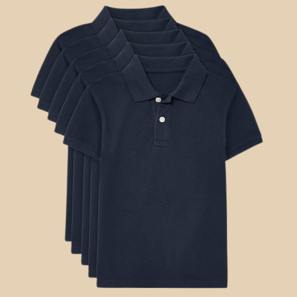 Pack Of 5 Short Sleeve Polo Shirts