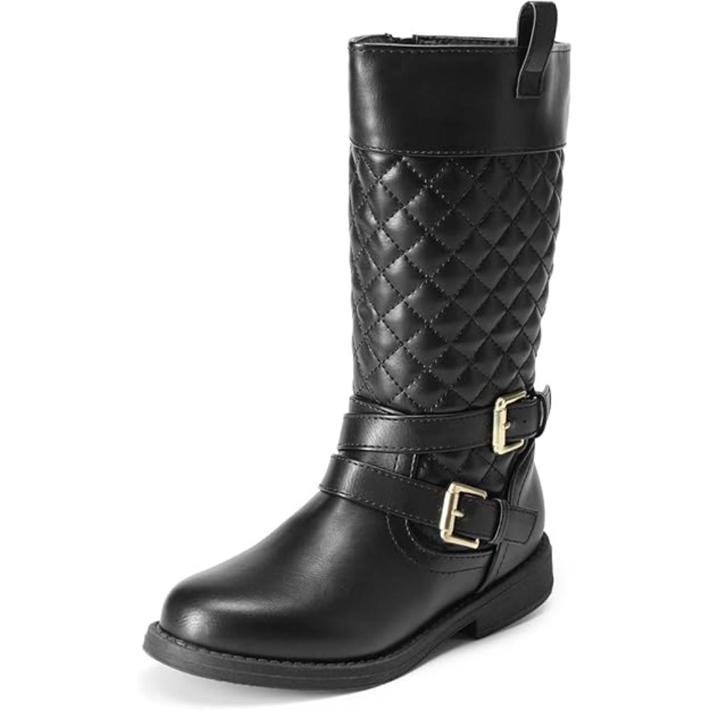 Toddlers Girls Quilted Riding Boots