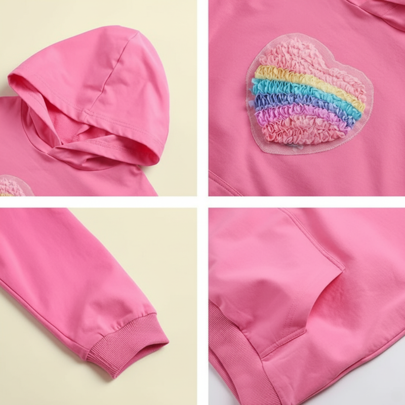 Toddler Girls and Kids Pullover Sweatshirt Hoodie