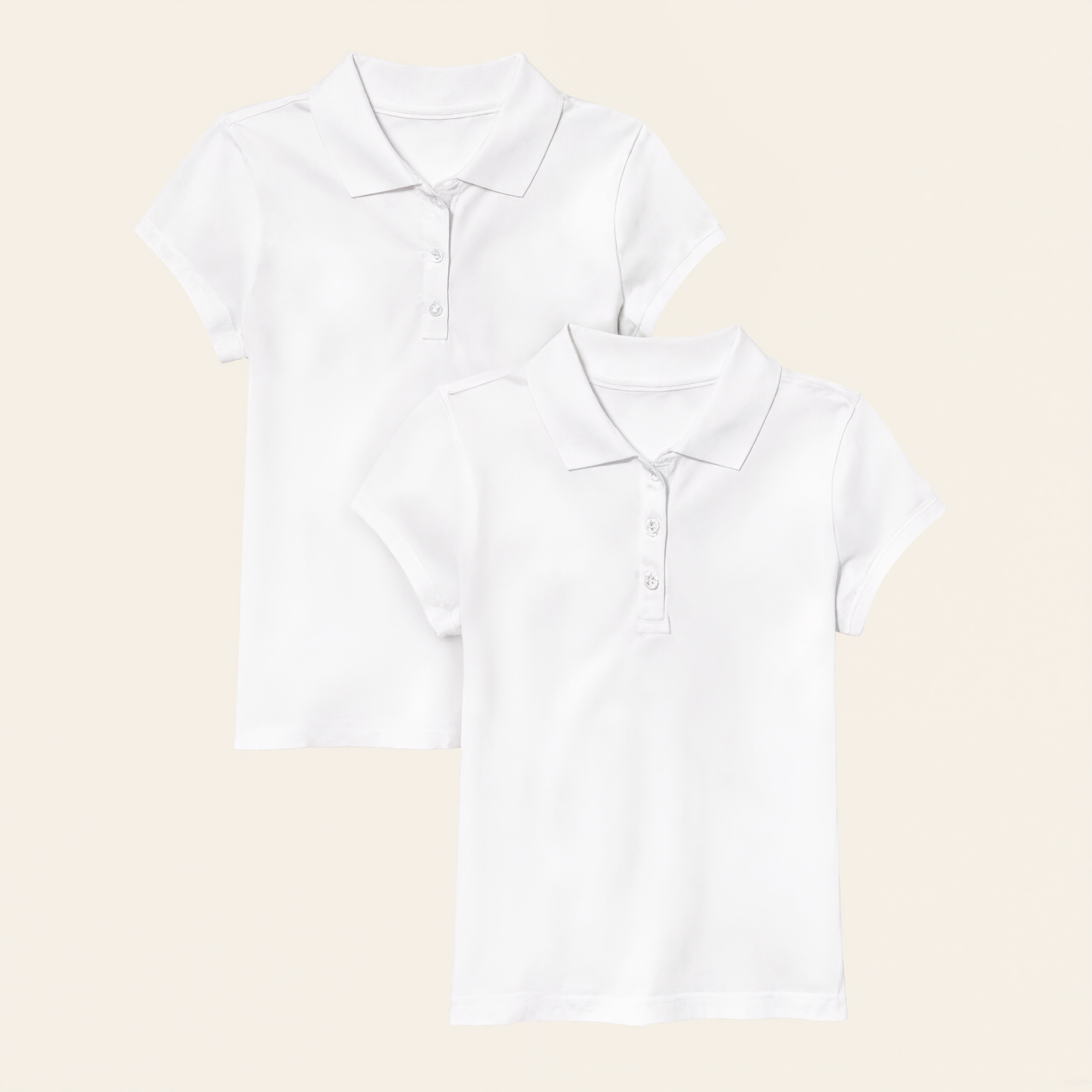 Girls Pack Of 2 Uniform Pique Polo