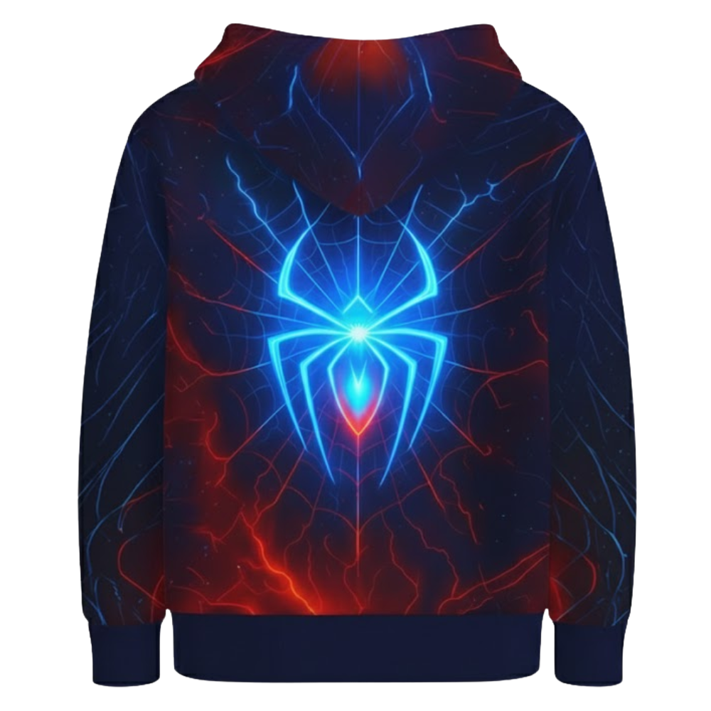 Boys Superhero Design Spider Hoodie
