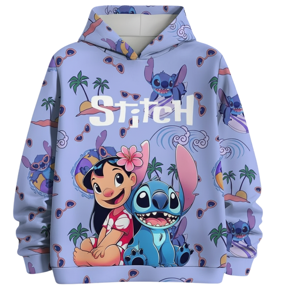 Girls 3D Cartoon Printed Hoodie