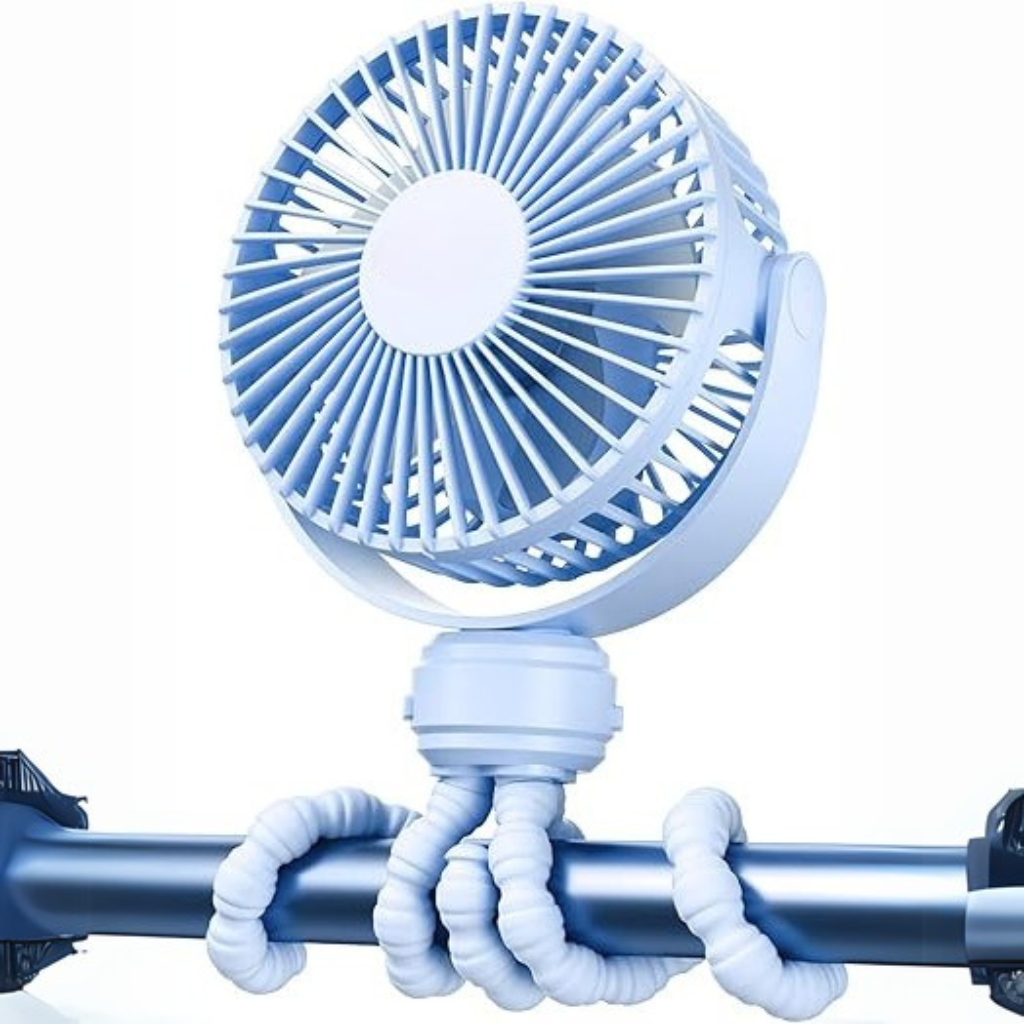 Rechargeable Stroller Clip Fan With Flexible Tripod