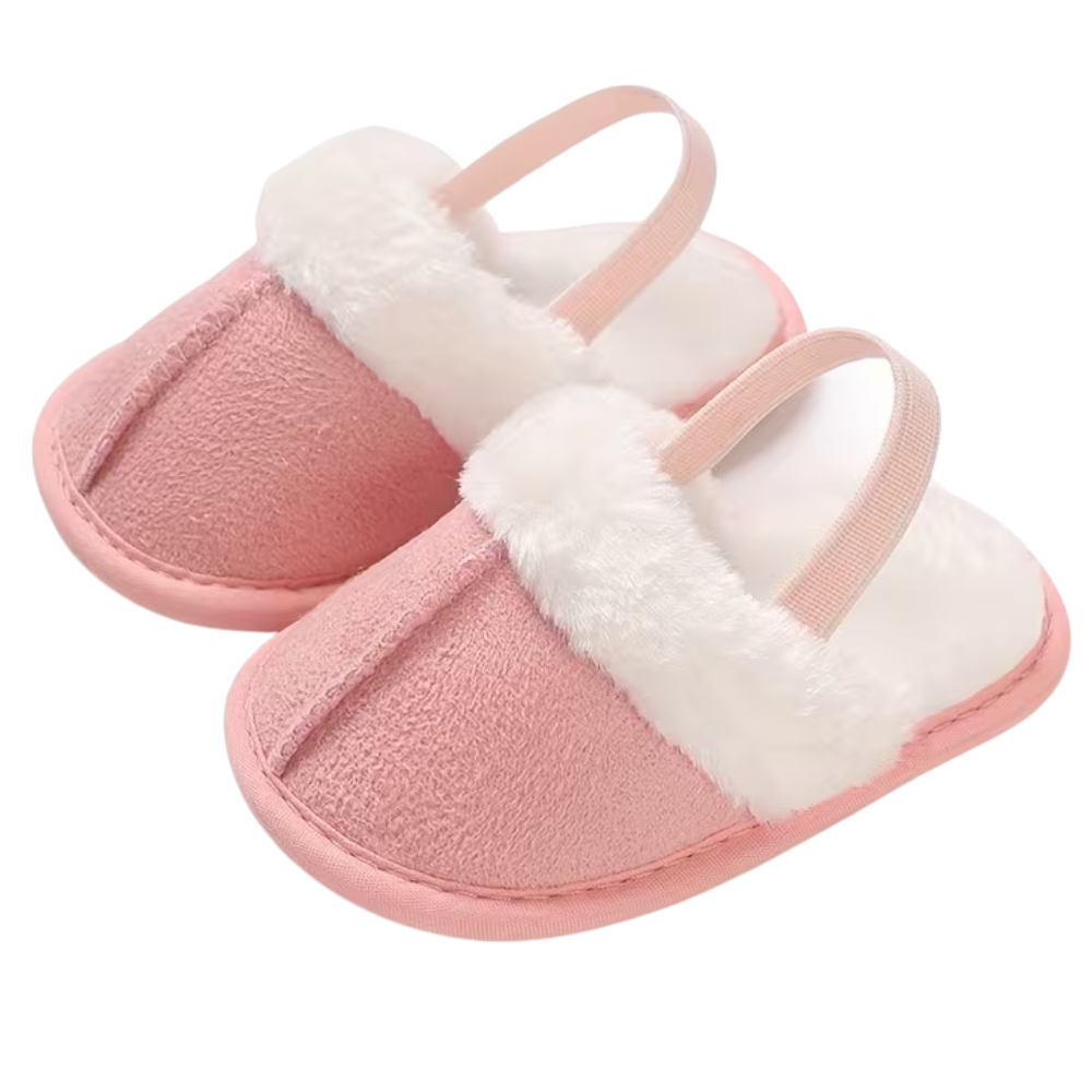 Infant Girls Cozy Plush Soft Non Slip Indoor Slippers