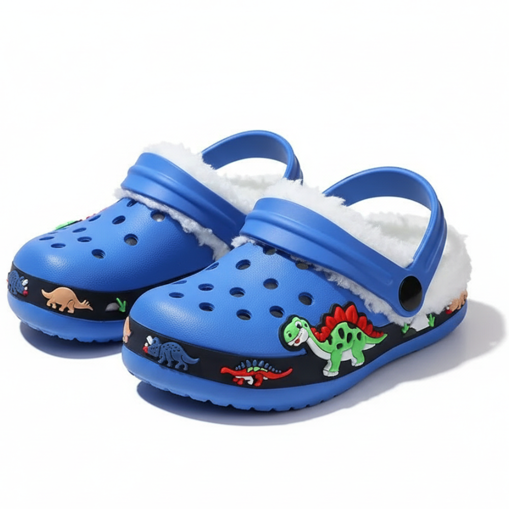 Kids Fur Lined Cartoon Clog