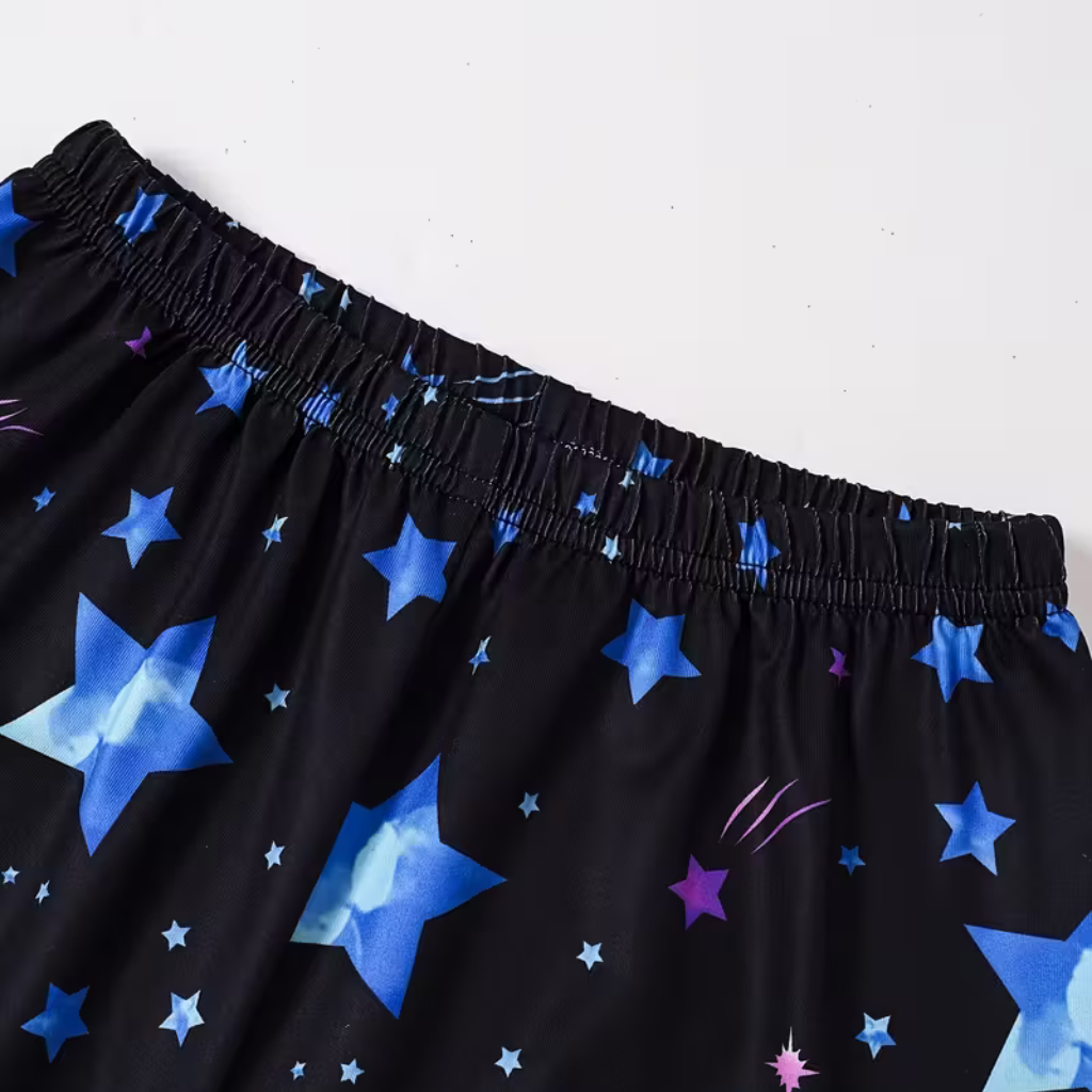 Girls Luminous Unicorn With Sparkling Stars Pajama Set