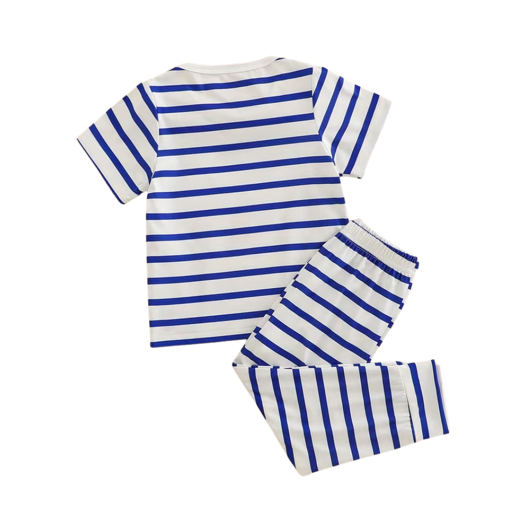 Kids Mickey Mouse Cartoon Stripe Printed Pajama Set