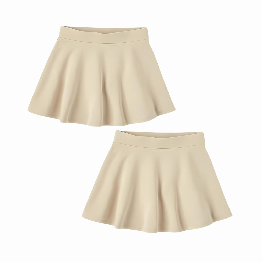 Girls Pack Of 2 Active French Terry Skirt