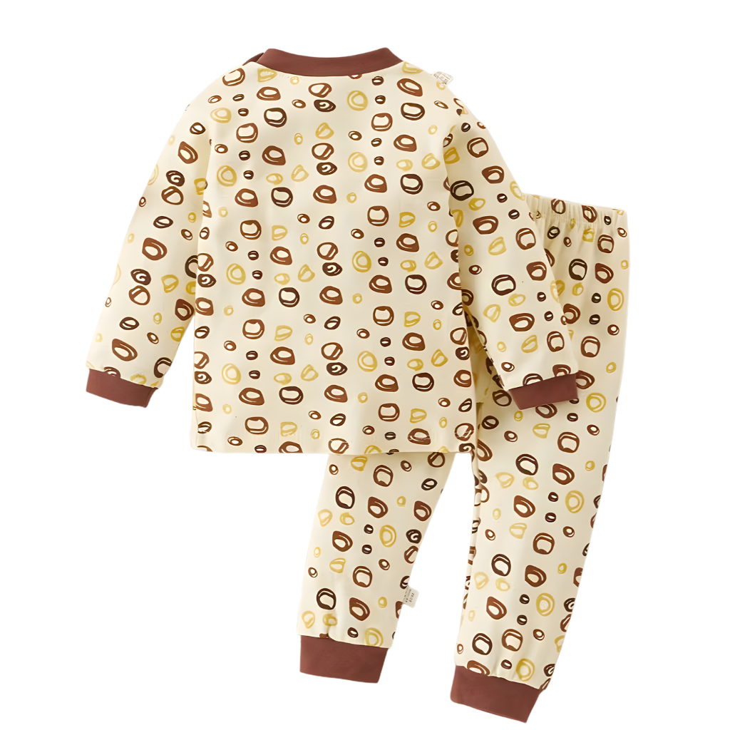 Kids Cartoon Dog Printed Pajama Set With Headphones Design