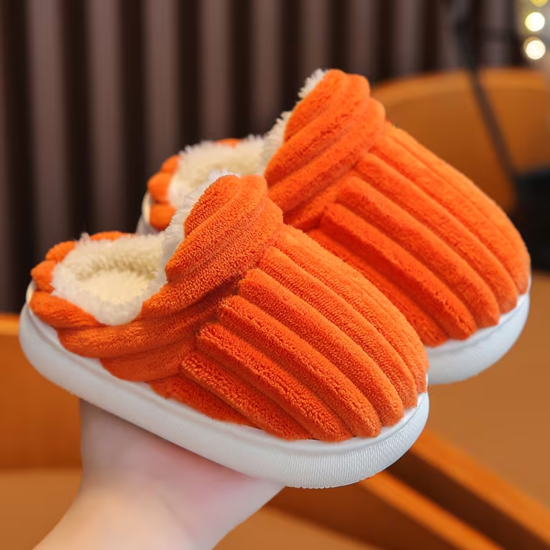 Kids Winter Lined Slip On Slippers