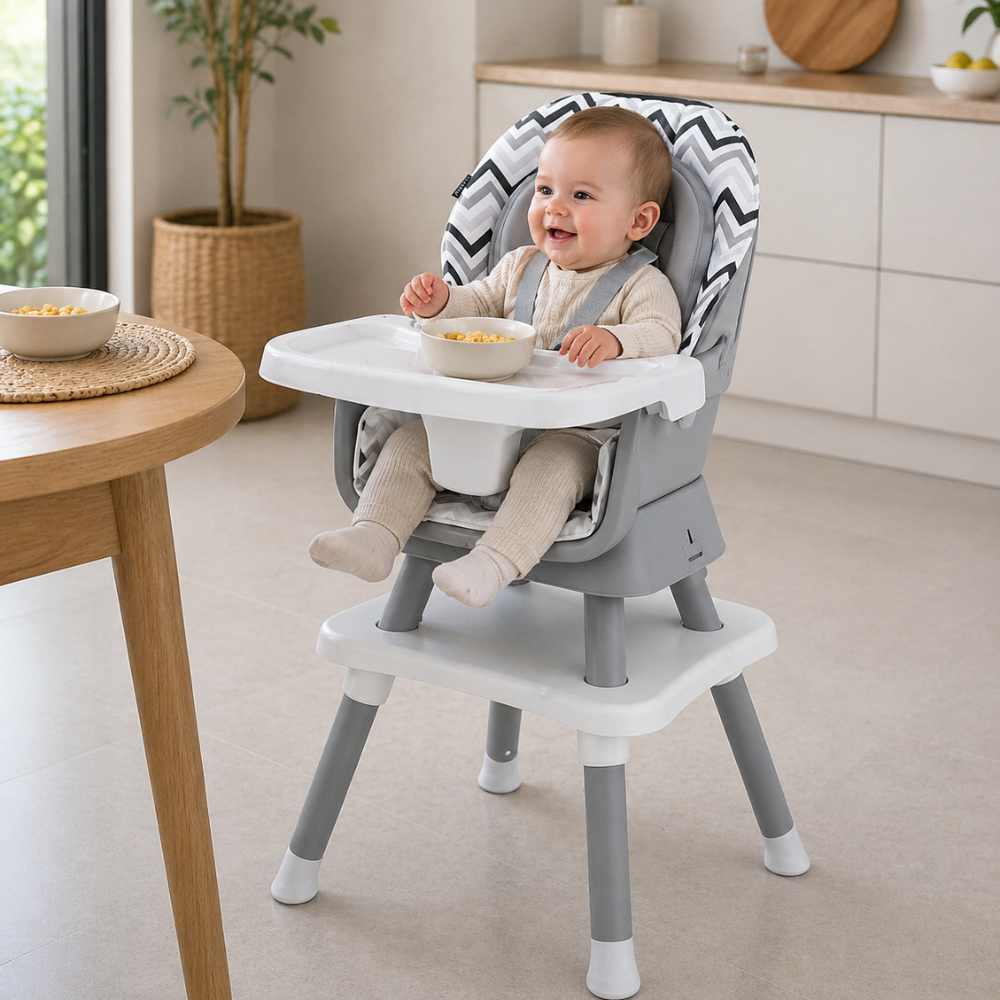 Toddler 8 In 1 High Chair Double Layer Cushions Multifunctional