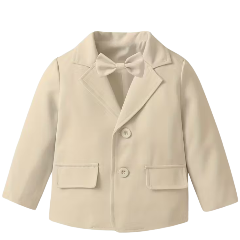 Boys Two Piece Gentleman Suit With Bow Tie And Trousers