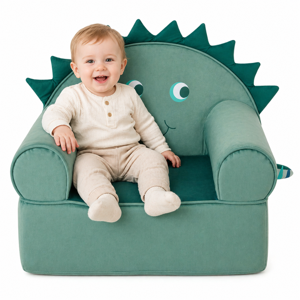 Kids Toddler Dinosaur Themed Sofa Chair With Armrests