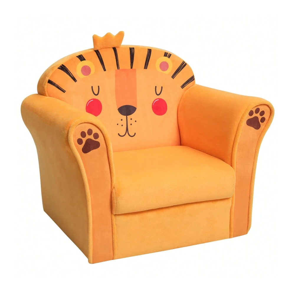 Kids Animal Themed Sofa Chair With Armrests