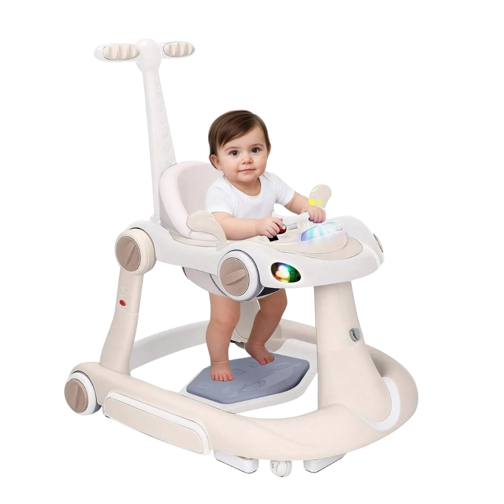 4 In 1 Car Push Baby Walker With Music And Bouncer Combo