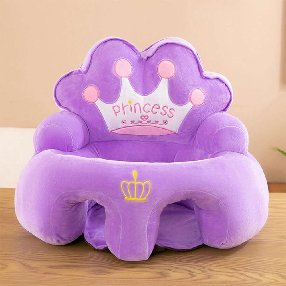 Soft Cushion Baby Sitting Chair With Crown Shaped Backrest