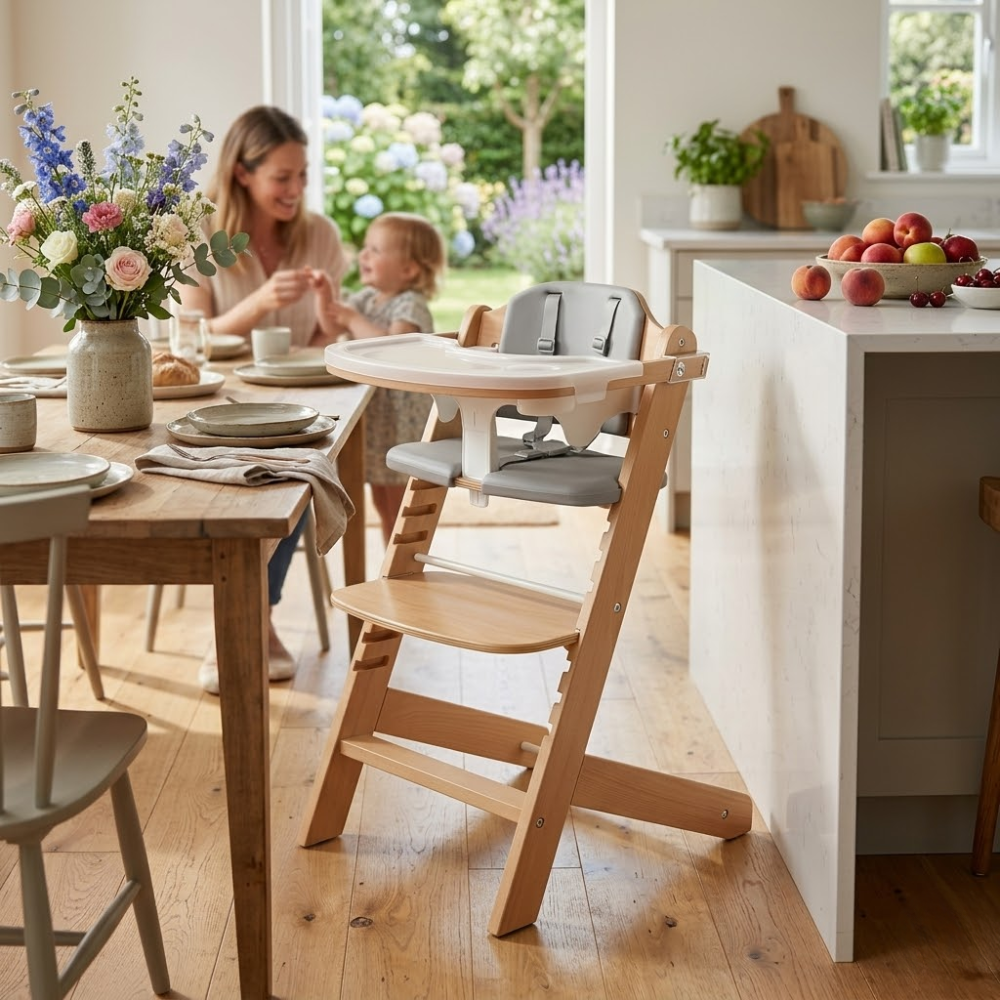 3 In 1 Convertible Baby High Chair With Adjustable Tray