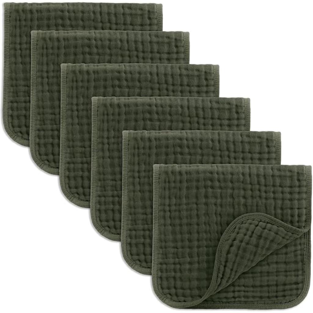 Newborn Baby Pack Of 6 Muslin Square Towels
