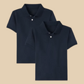 Pack Of 2 Boy Short Sleeve Pique Polo T Shirts