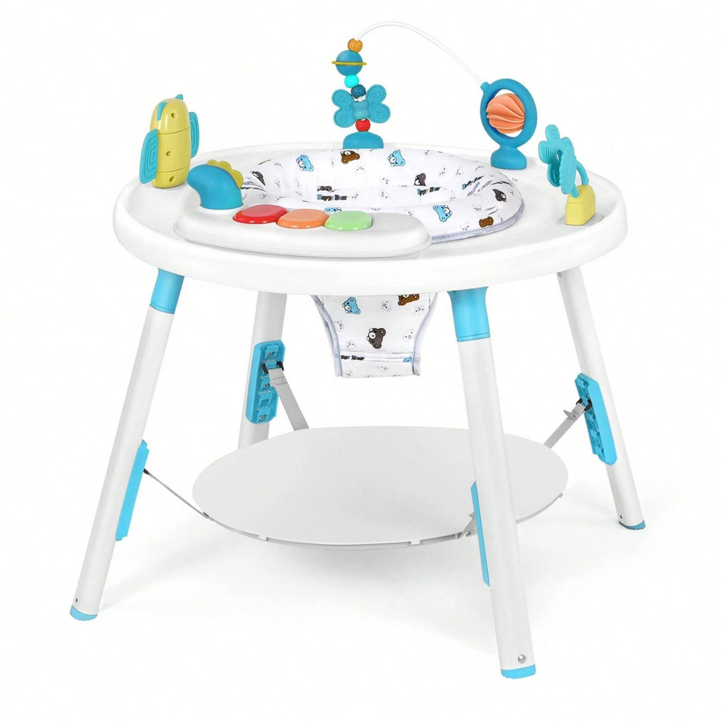Kids 3 In 1 Walker With Detachable Toys And 360 Degree Swivel Seat