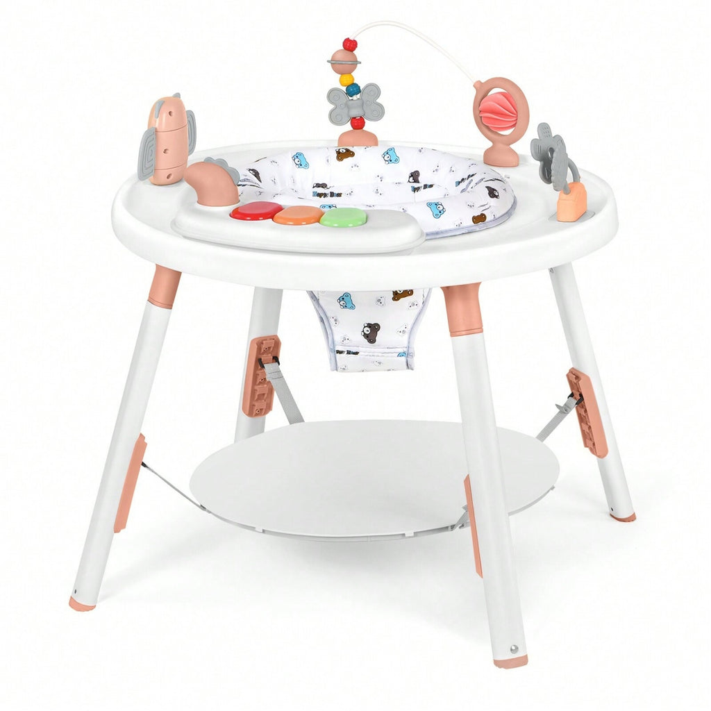 Kids 3 In 1 Walker With Detachable Toys And 360 Degree Swivel Seat