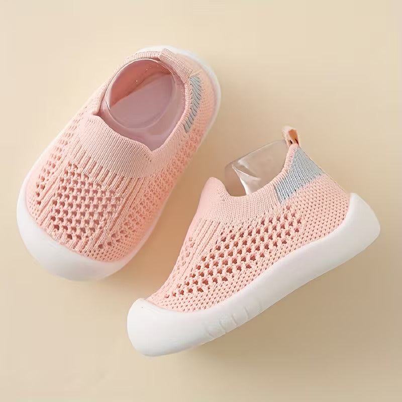 Soft Fabric Toddlers Shoes With Easy Slip On Design