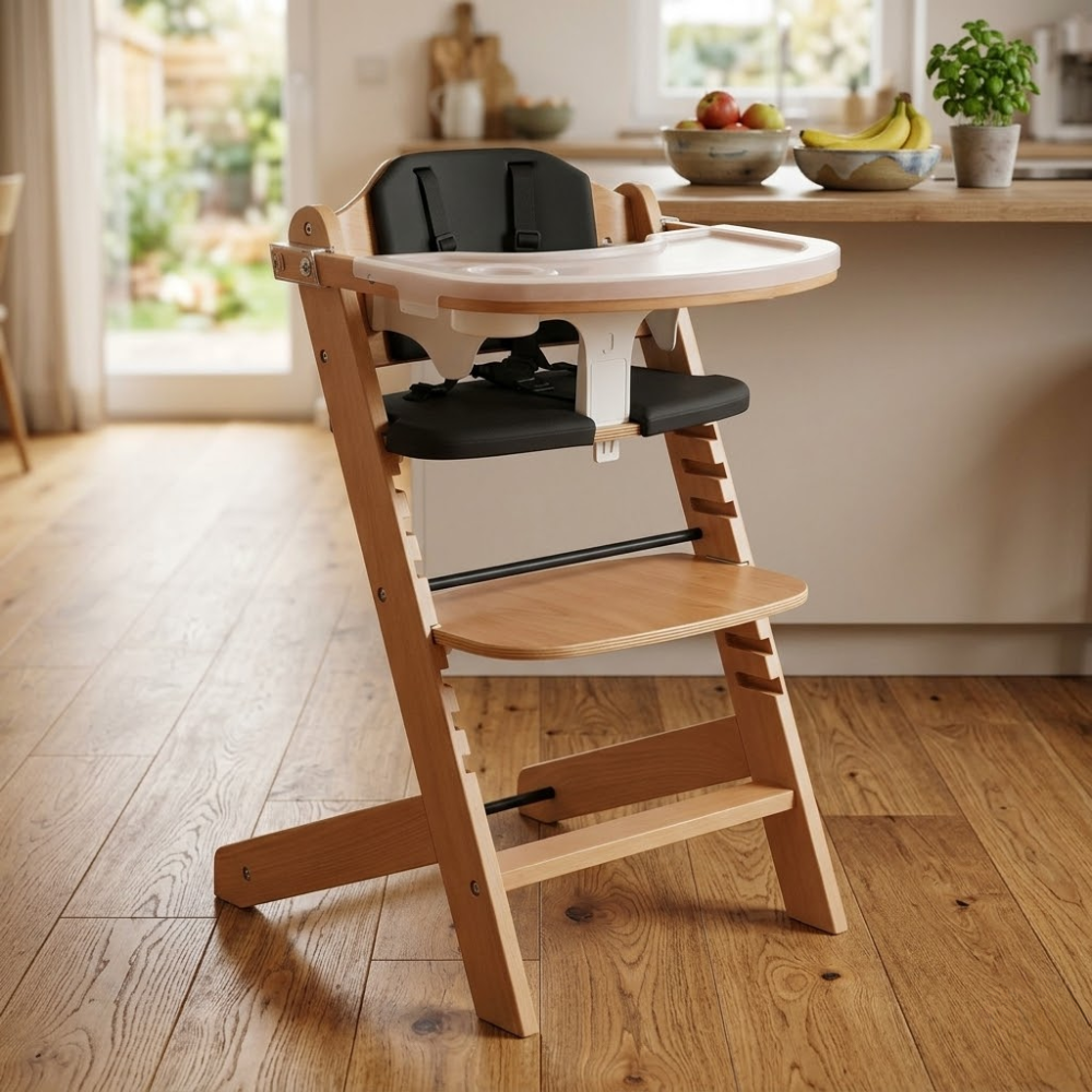 3 In 1 Convertible Baby High Chair With Adjustable Tray