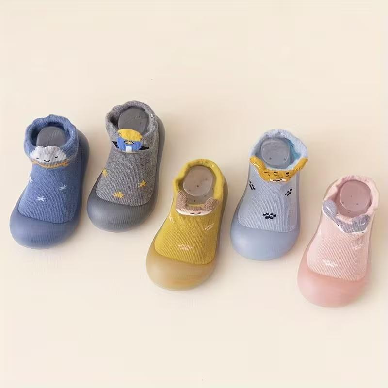 Cartoon Animal Slip On Baby Shoes With Non Slip Sole