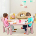 Table And Chair Set With 2 Seats For Kids Study And Dining