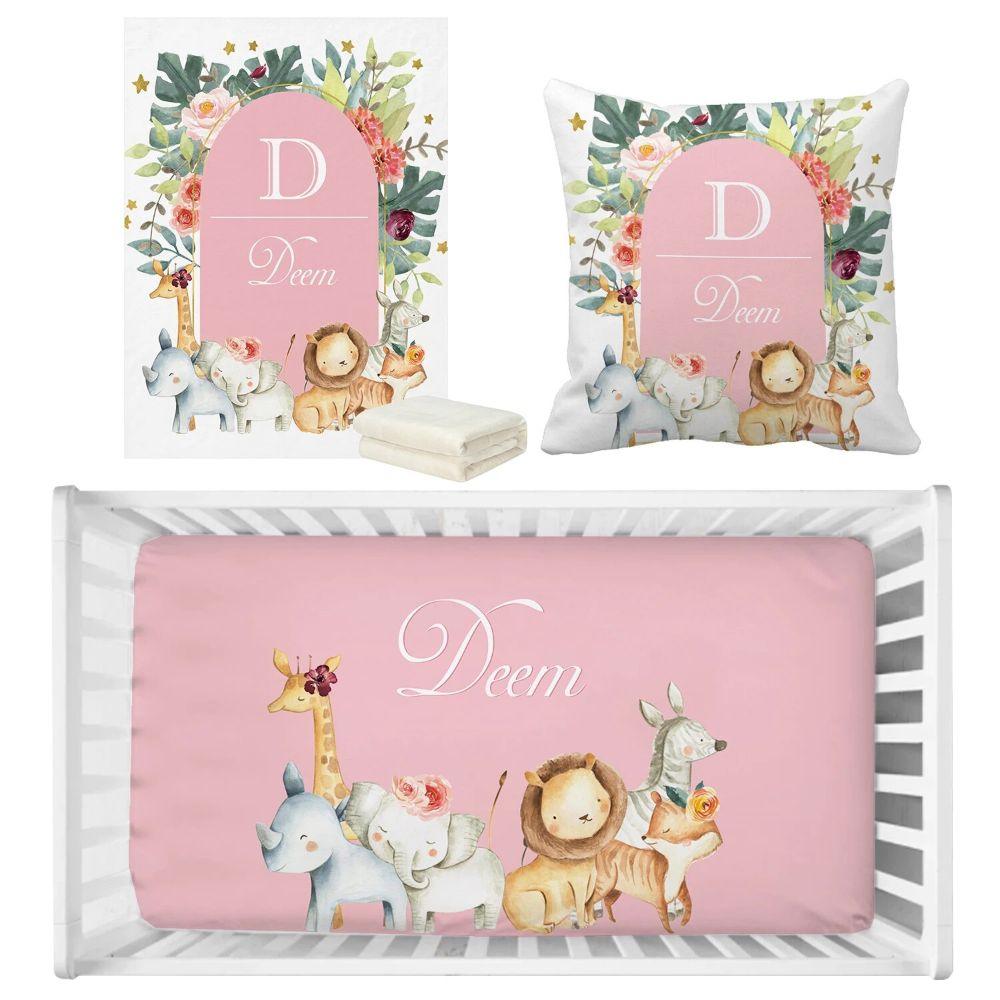 Custom Jungle Bedding Set
