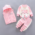 Cartoon Cat Hoodie Set