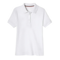 Girls Short Sleeve Picot Collar School Uniform Shirt