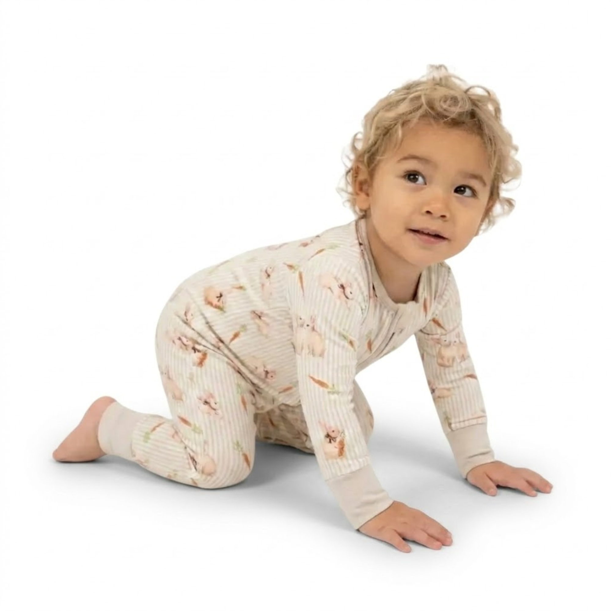 Kids Lightweight Bamboo Pajama Set With Zipper