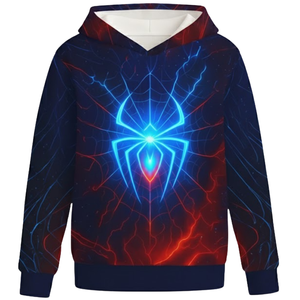 Boys Superhero Design Spider Hoodie