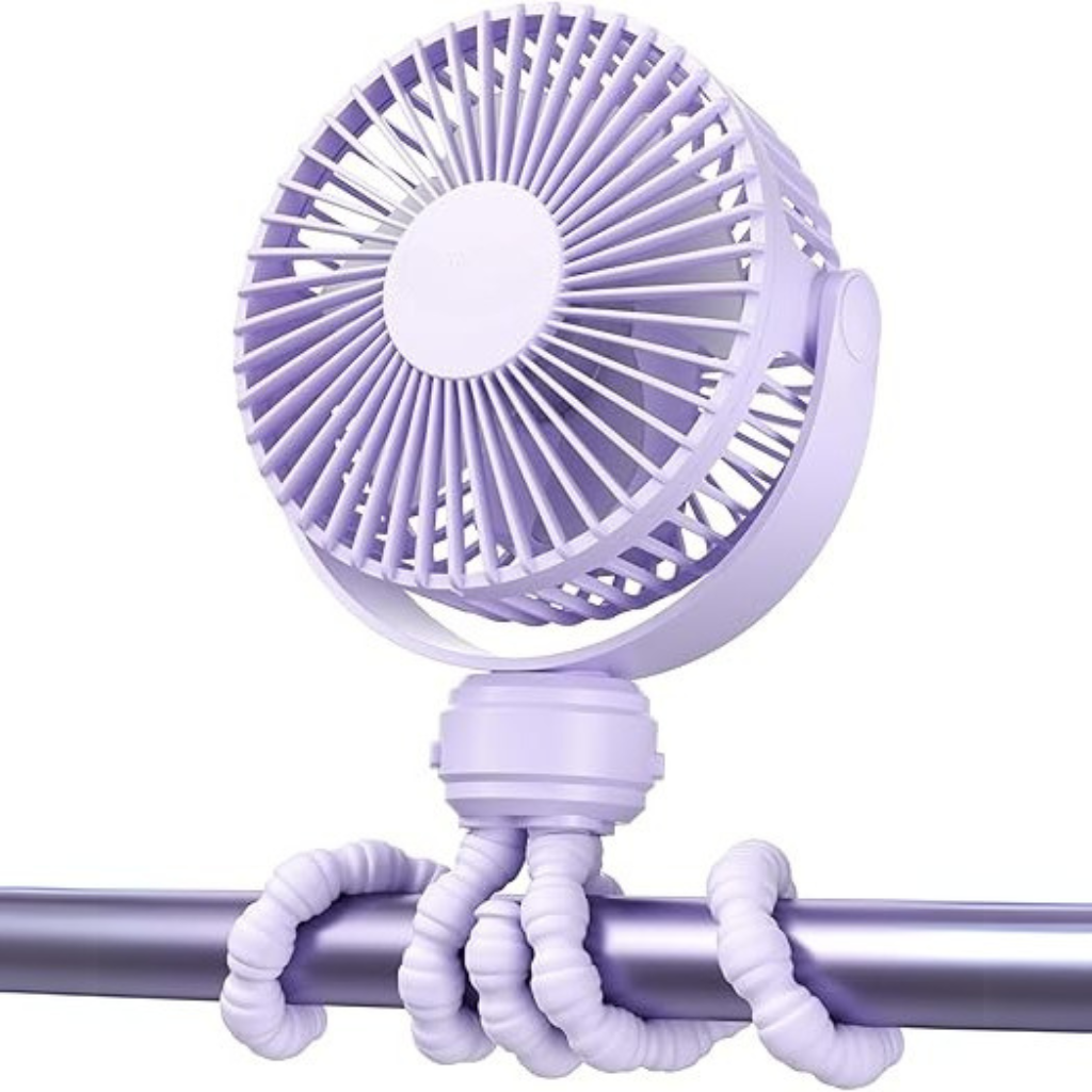Rechargeable Stroller Clip Fan With Flexible Tripod