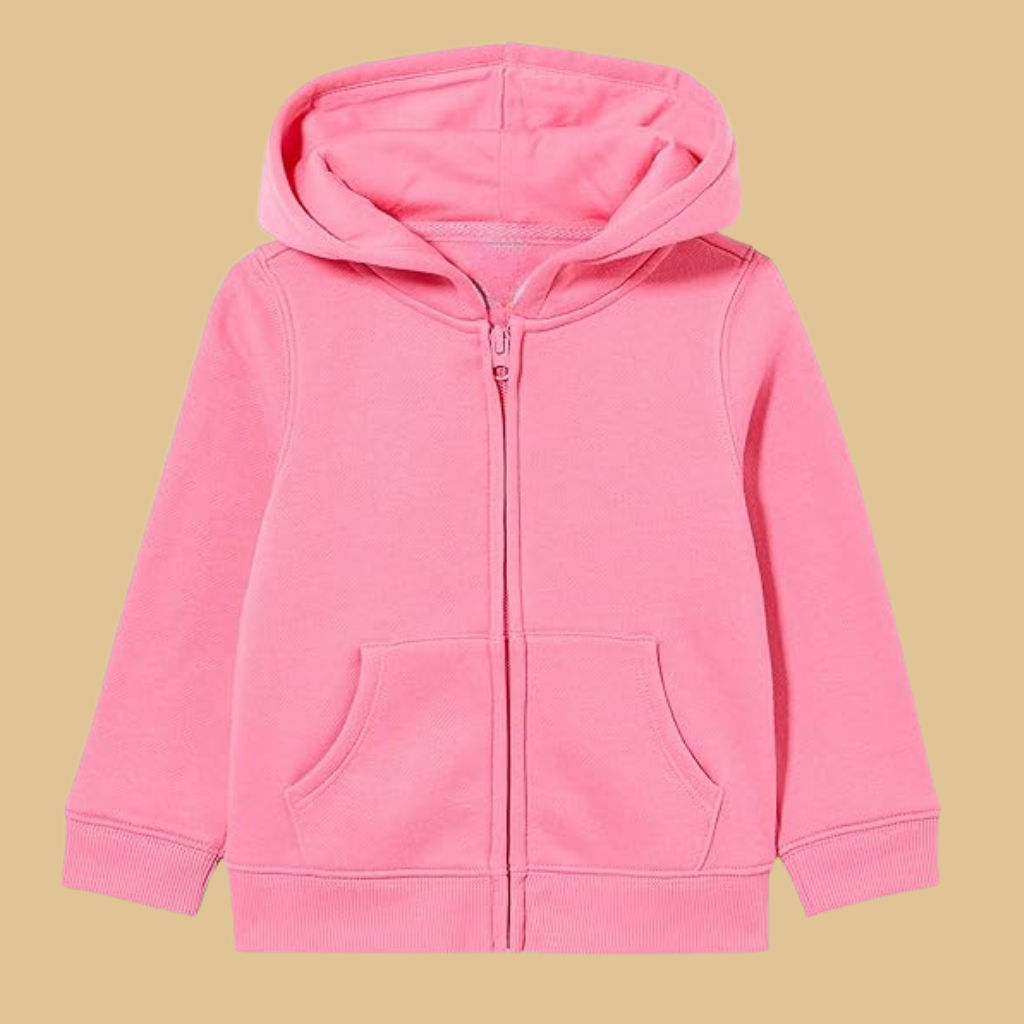 Girls And Toddlers Fleece Zip Up Hoodie Sweatshirt