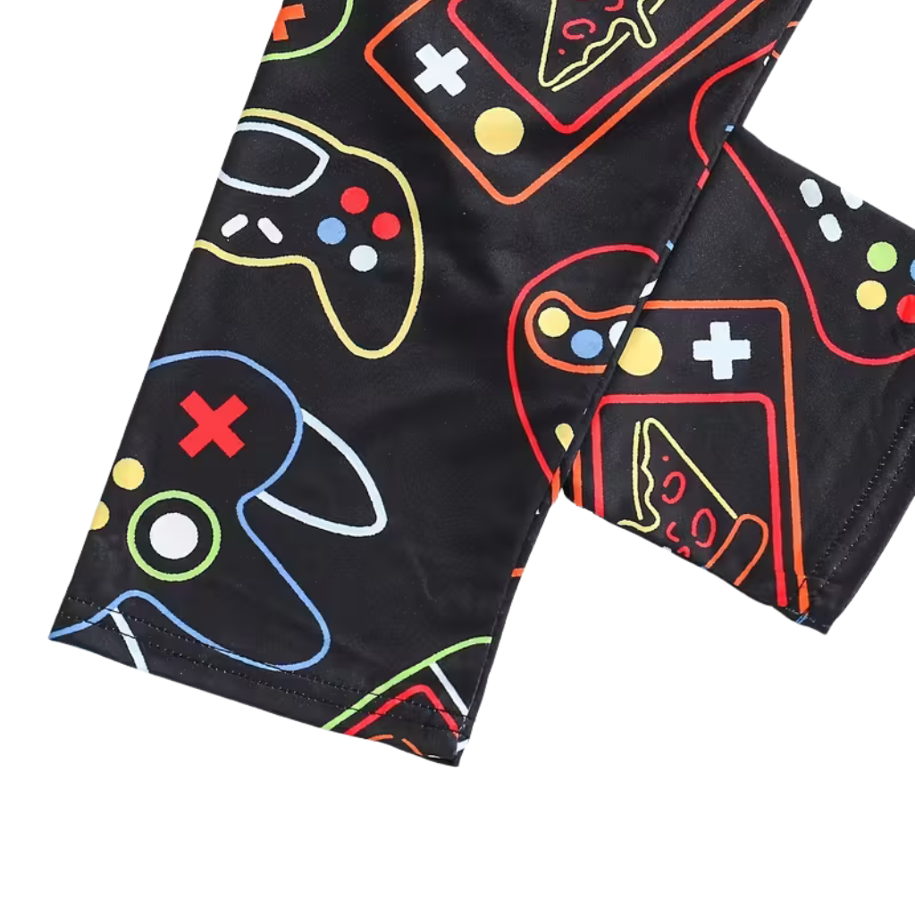 Boys Game Console Print Short Sleeve Pajama Set