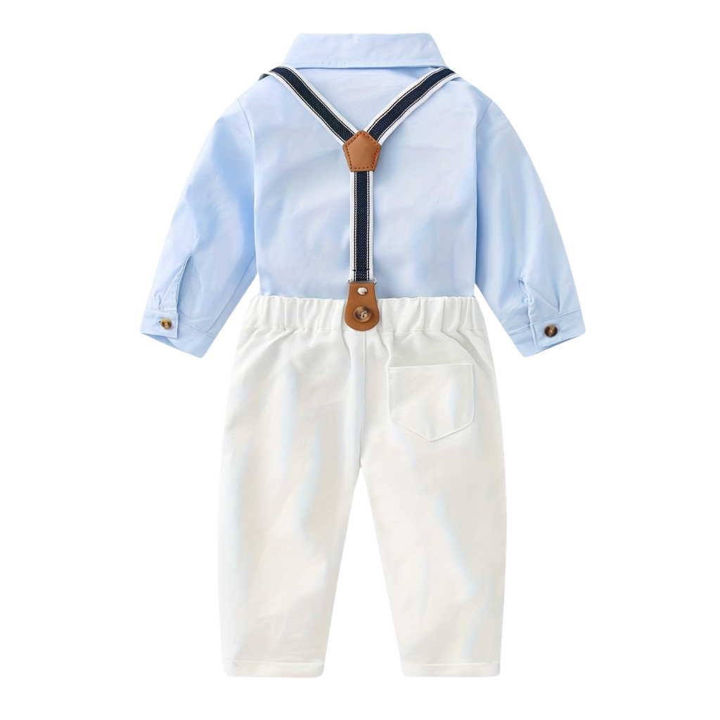 Boys Formal Bow Tie Set With Suspender Pants