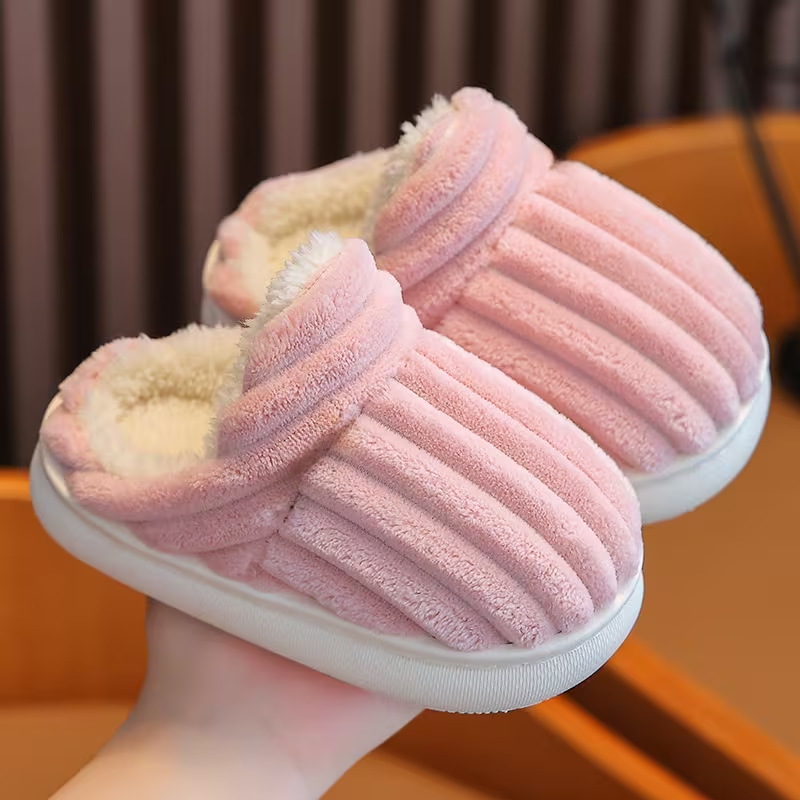 Kids Winter Lined Slip On Slippers
