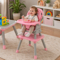 Toddler 8 In 1 High Chair Double Layer Cushions Multifunctional