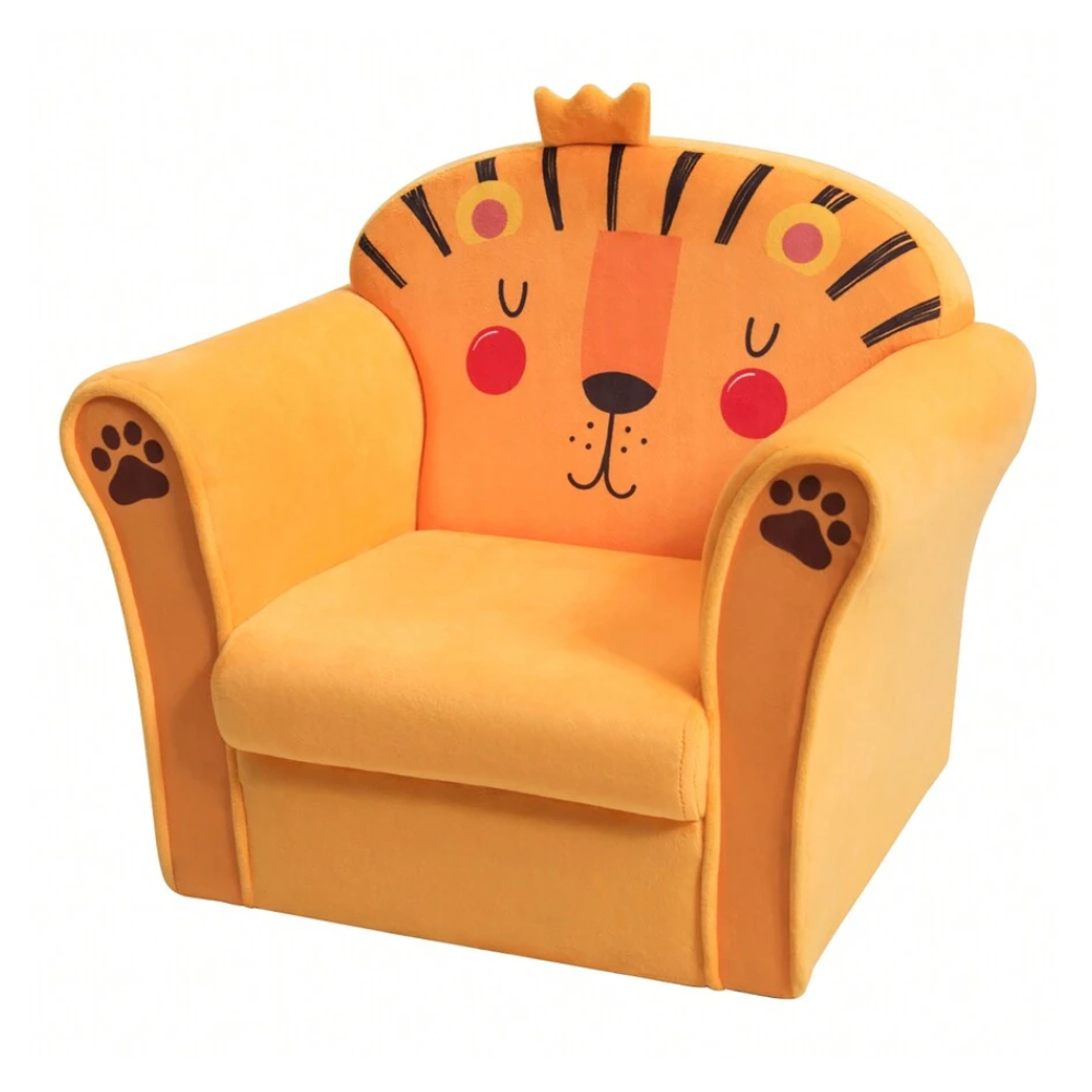 Kids Animal Themed Sofa Chair With Armrests