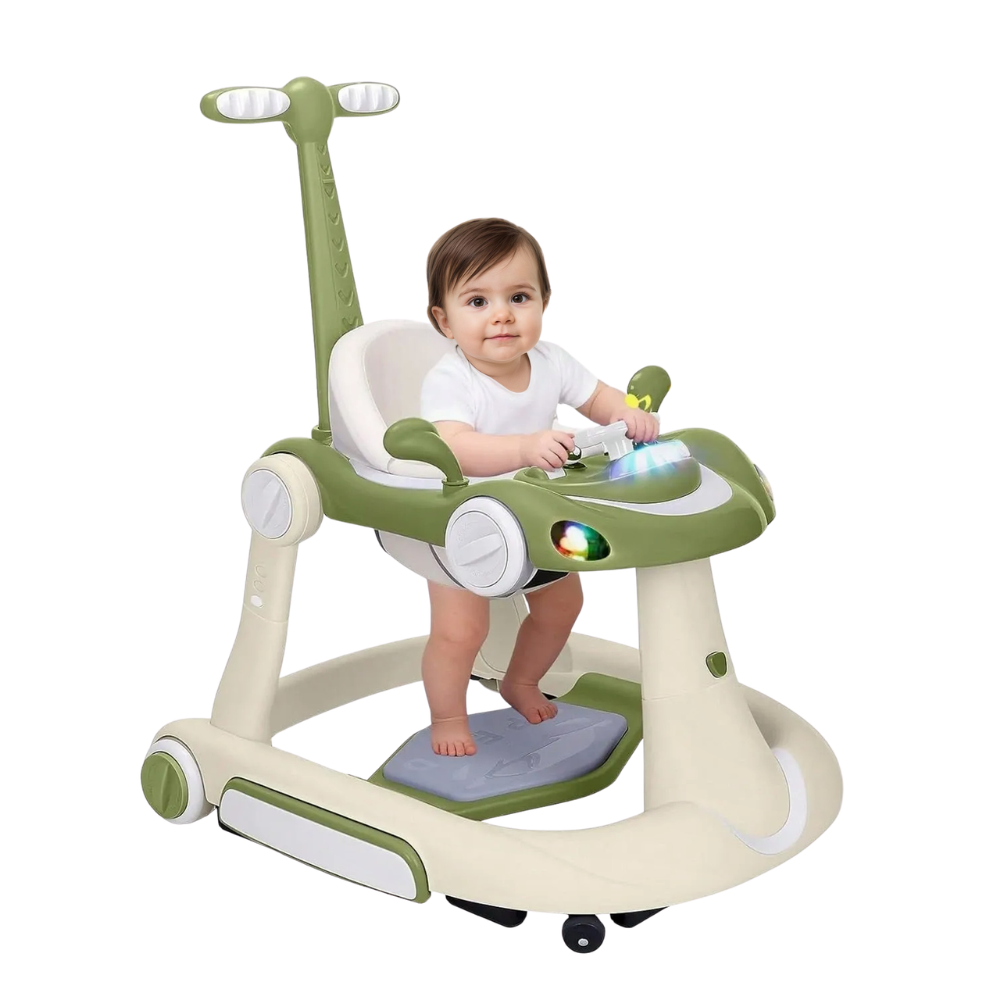 4 In 1 Car Push Baby Walker With Music And Bouncer Combo