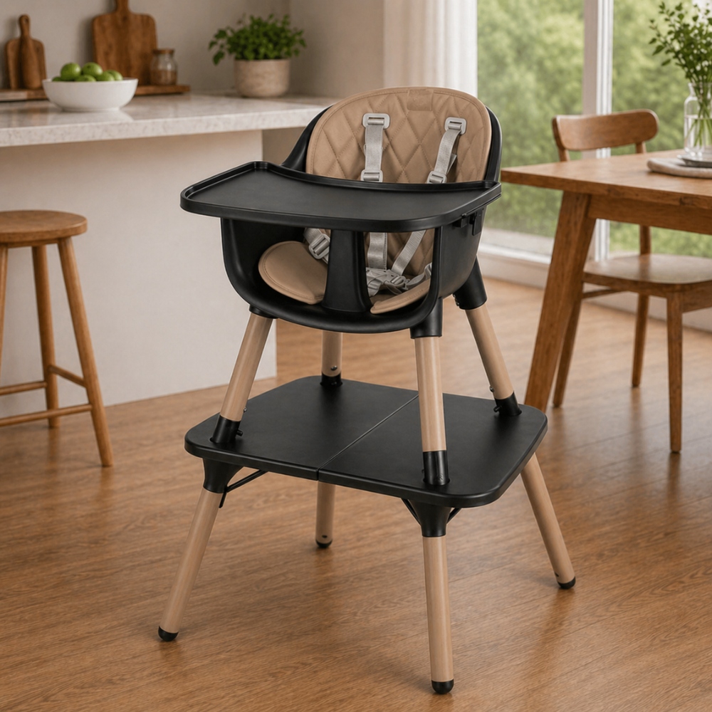 Kids 4 In 1 Convertible High Chair Set