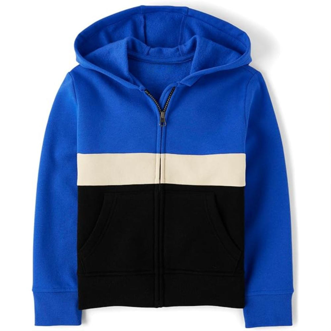 Long Sleeve Hooded Full Zip Front Sweatshirt