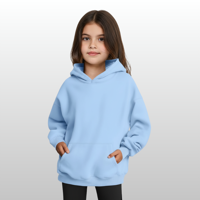Girls Oversized Fleece Pullover Sweatshirts