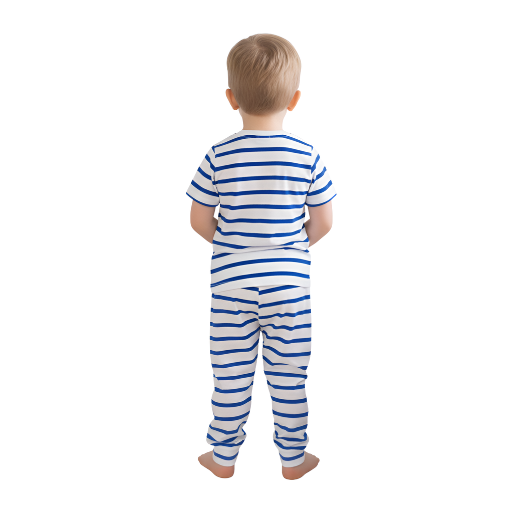 Kids Mickey Mouse Cartoon Stripe Printed Pajama Set