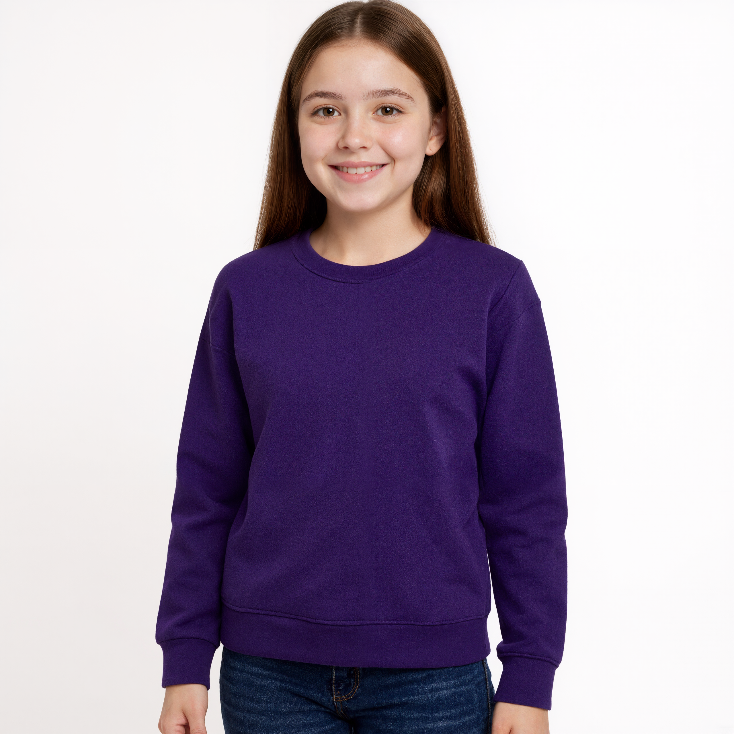Girls Soft Midweight Fleece Pullover Sweatshirt