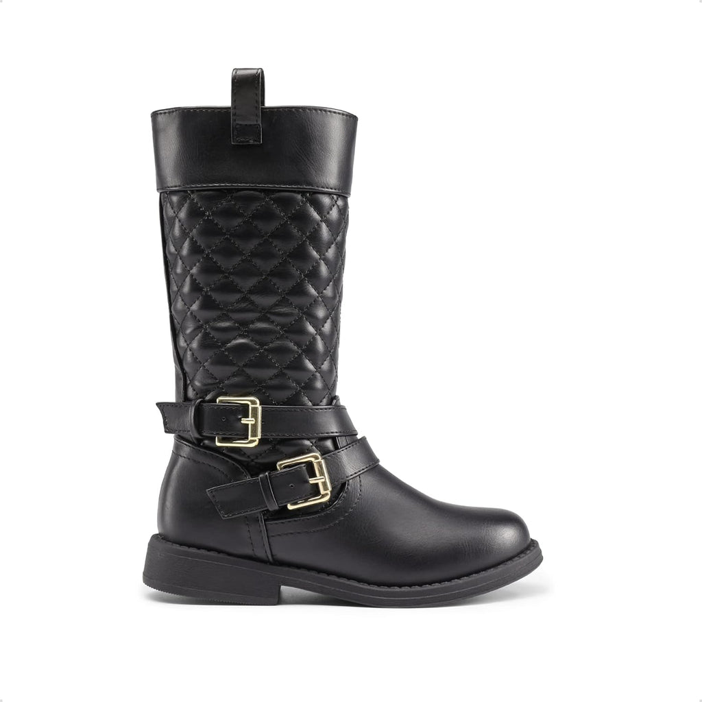 Toddlers Girls Quilted Riding Boots